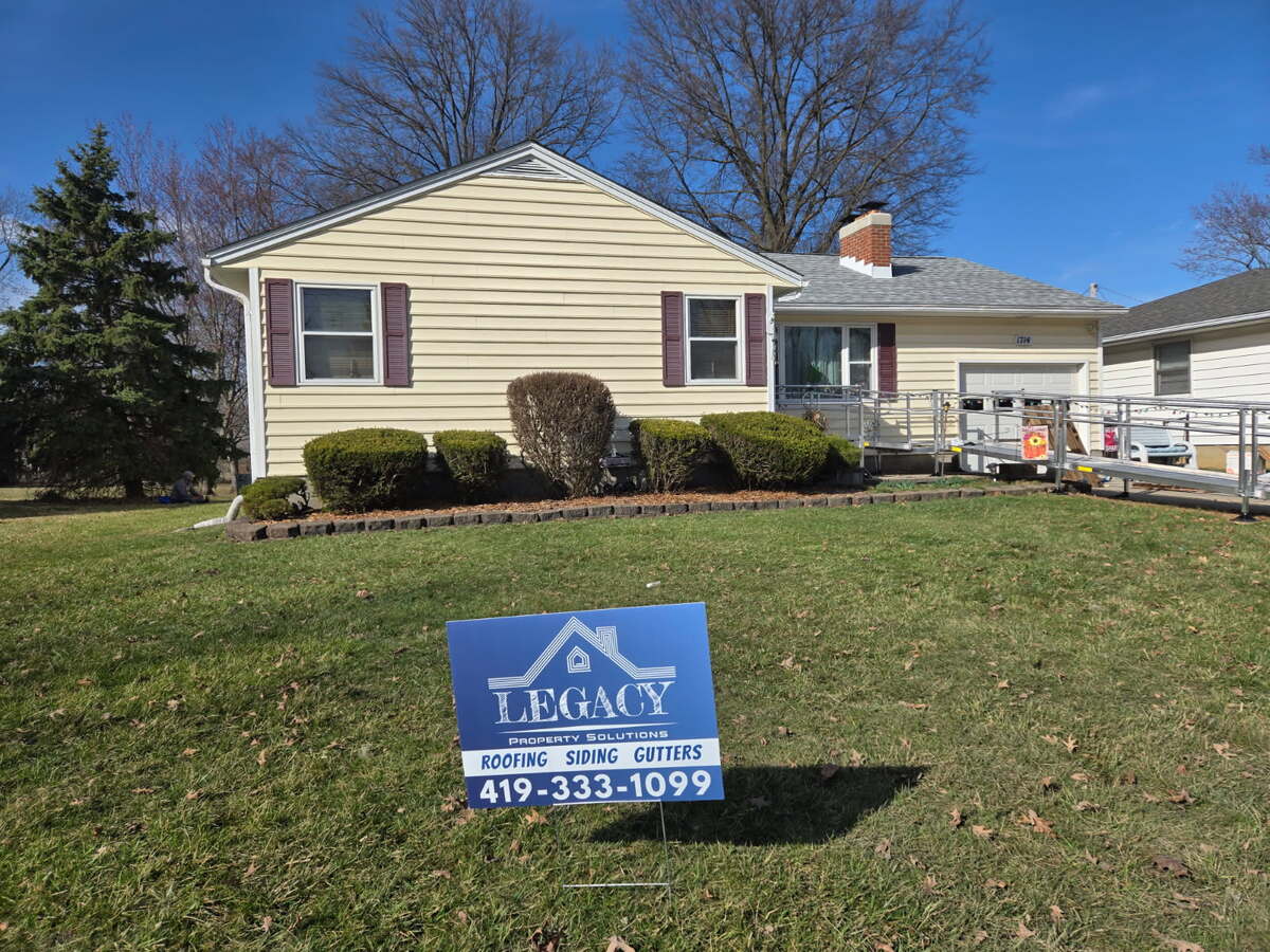 Completed roof replacement on a ranch home